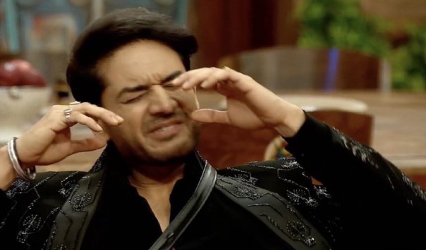 lust4ly's tweet image. aaj sofa pe rone ki acting kar raha hai instead of the bathroom 🤣

#bb19 #biggboss19 #FarrhanaBhatt