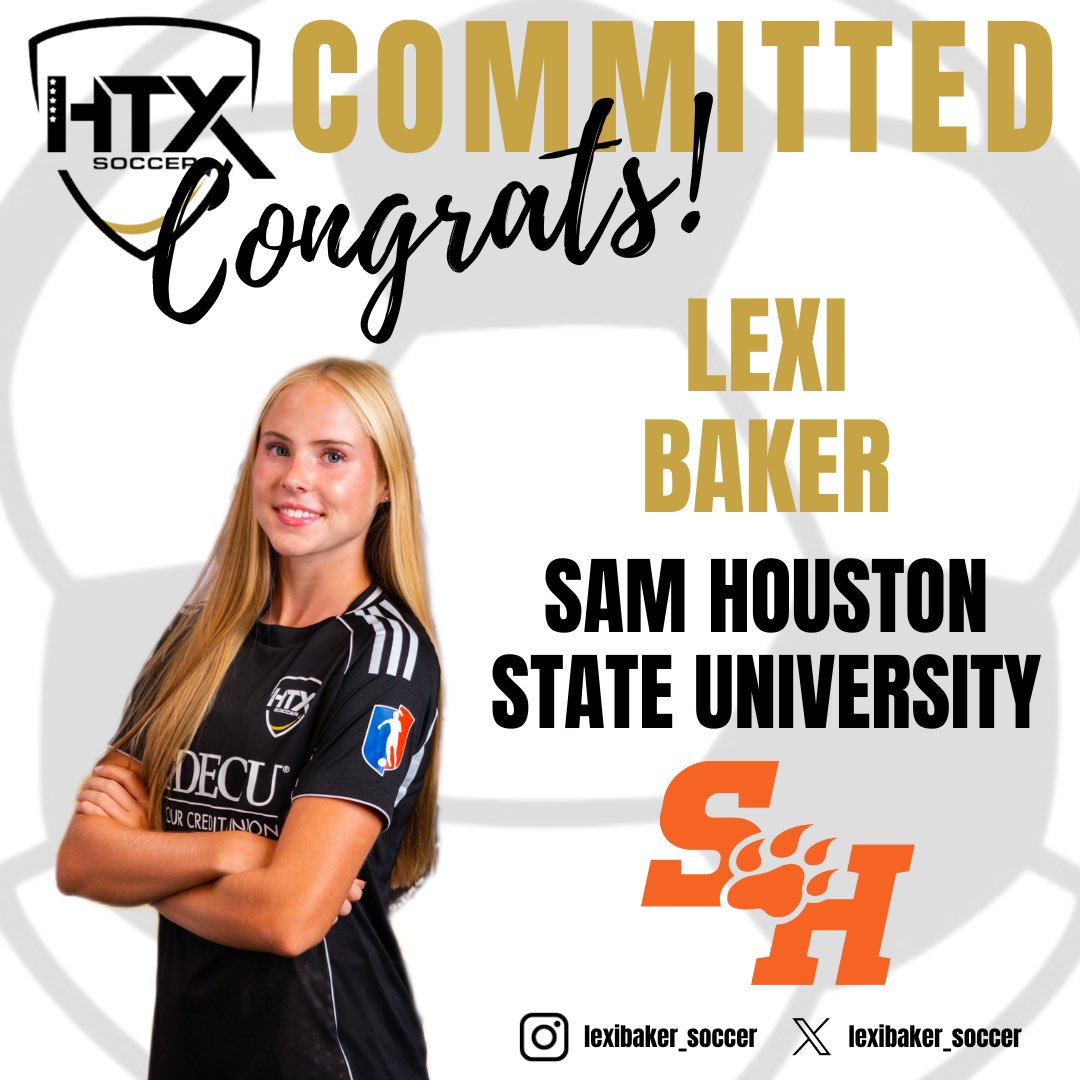 Congrats to Lexi Baker on her commitment Sam Houston State University to play and continue her academic career at the Division I level. Good Luck and have fun!!!