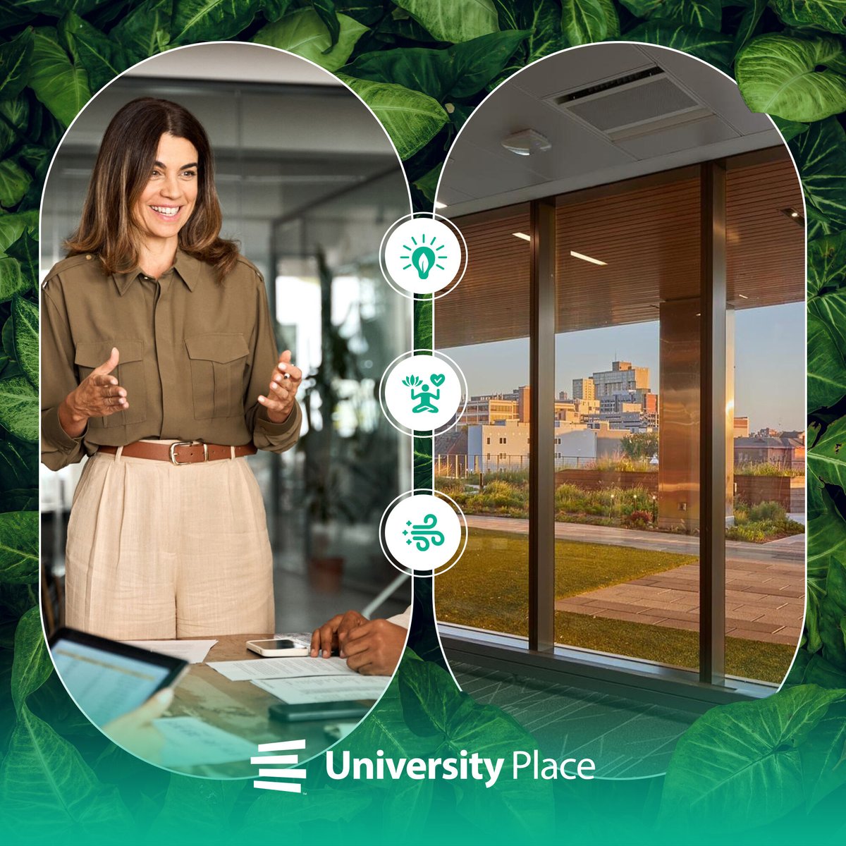 universityplphl's tweet image. 🌿 Innovation thrives when people do.

Our WELL Platinum design ensures every workspace is filled with natural light, fresh air, and spaces that support both focus and rest. Because a healthy workplace is a productive one. 💼✨

#UniversityPlace #WellnessDesign #HealthyWorkplace