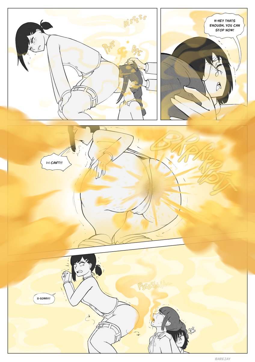 Kobeni being made to fart on Makima