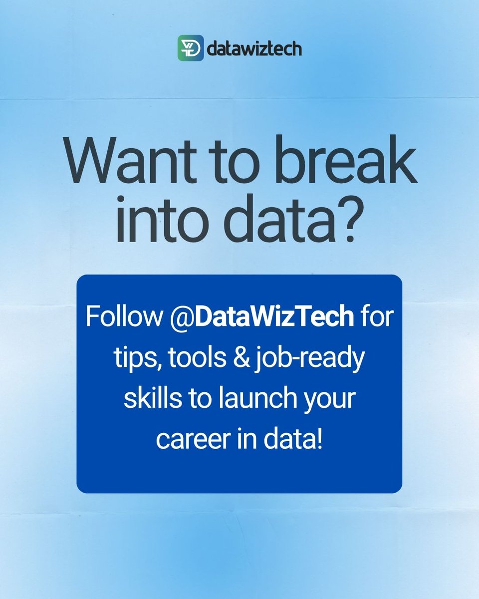 Datawiztec's tweet image. The Foundation of Data Science: Data Preparation &amp;amp; EDA!

Before any model is trained or any decision is made, we must master the art of Data Preparation.

Garbage In, Garbage Out. Reliable insights depend entirely on reliable, well-prepared data. This is where the magic begins!…