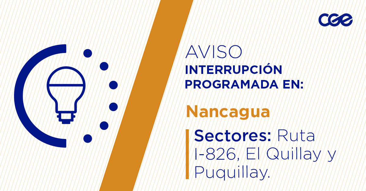 CGE_Clientes's tweet image. Para mejorar la calidad del suministro de nuestros clientes de #Nancagua, este lunes, entre 11:00 y 17:00 horas, se realizará una #InterrupciónProgramada (sectores en la imagen 👇) debido a trabajos de mejoras. Recuerda desconectar tus artefactos 🔌