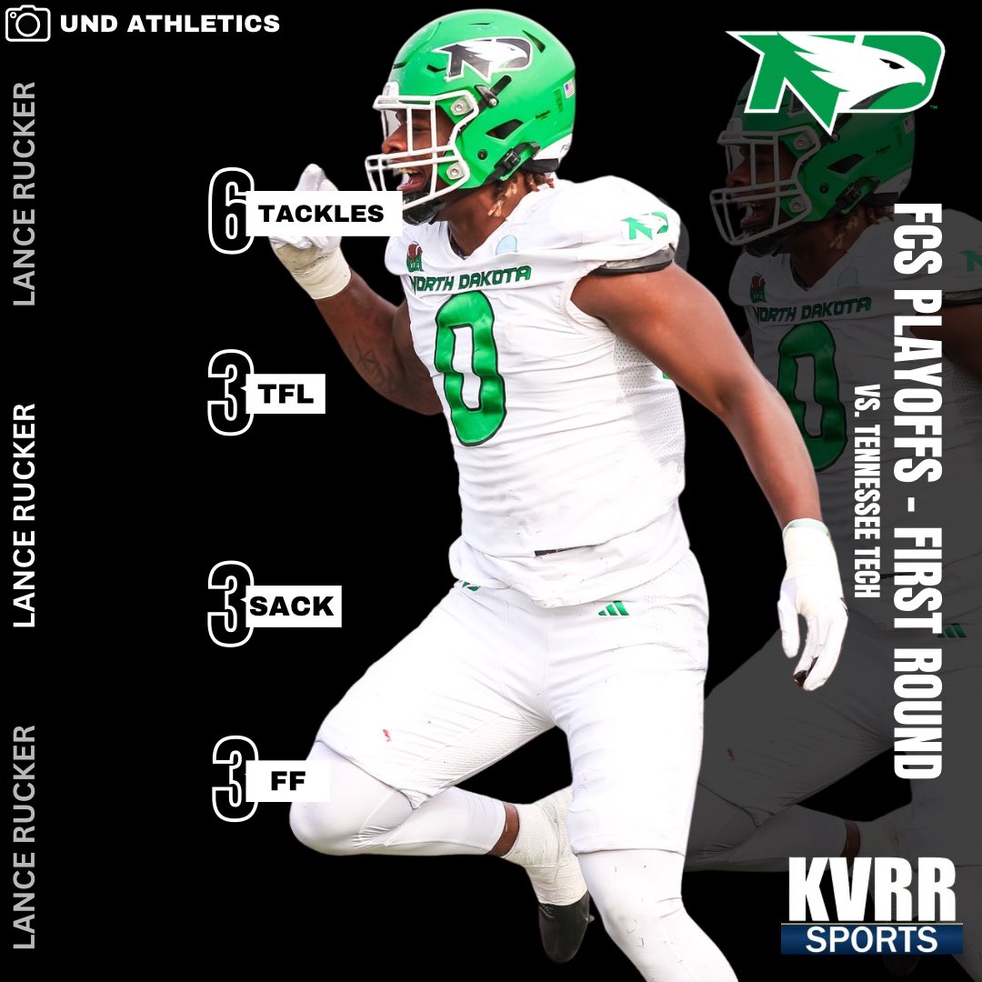 Have a day Lance Rucker (<a href="/11LLR33/">Lance Rucker</a>) 

A dominant performance from the UND defense as a whole.

NoDak defeats #13 Tennessee Tech 31-6 to advance to the second round of the FCS playoffs. 

They will play Tarleton State on December 6.  

<a href="/ElFrijolBlanco/">𝗘𝗙𝗕</a> <a href="/fnhawkstalk/">F’n Hawks Talk</a> <a href="/UNDFootball360/">UNDFootball360</a>