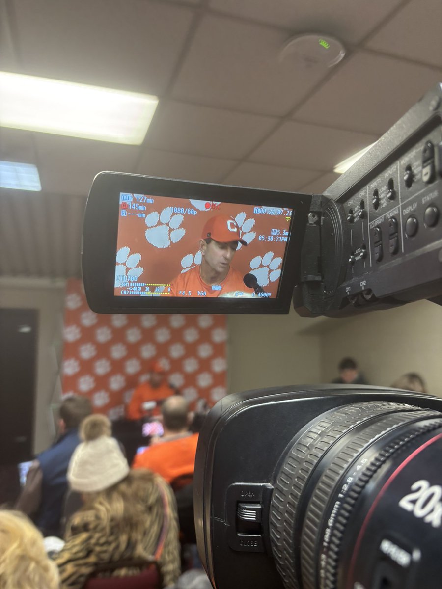 Clemson head coach Dabo Swinney talking to media now after the Tigers 28-14 win over the Gamecocks. 

Swinney opens saying six straight wins in Columbia isn’t easy.