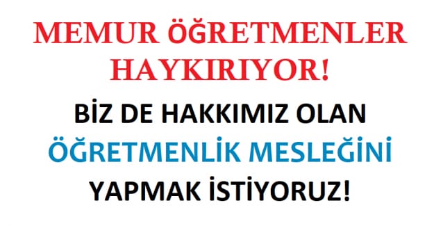 <a href="/selcukozdag/">Selçuk ÖZDAĞ</a> Haklar sahibine verilmeli #memuröğretmenler hakkımızı istiyoruz