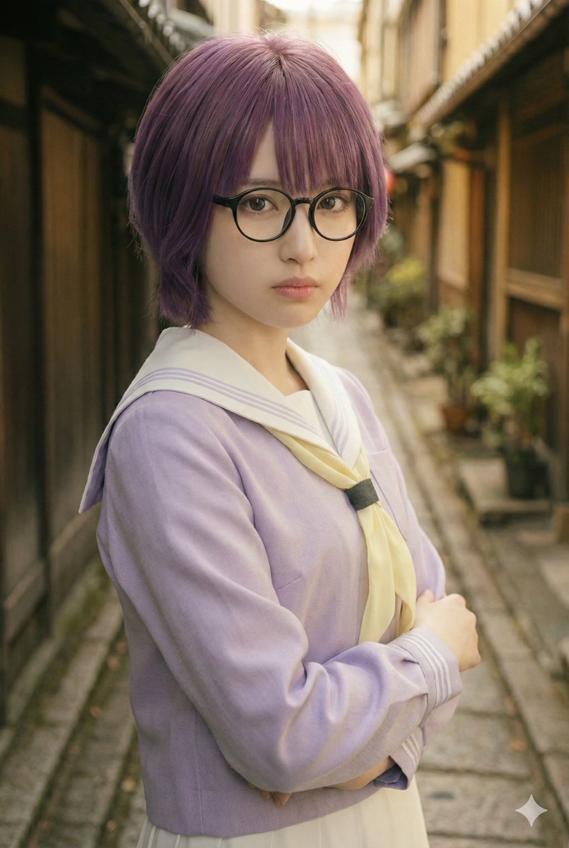 SanShiroH_X's tweet image. Chat GPTとNano Banana Proで背景付き画像を作成。
「布沢久美子 / ウイングマン」京都散策編
#chatgpt5 #NanoBananaPro  #ウイングマン

今回は前回AIモデリングで作成した画像を元にChat GPTで背景付きの画像を作り、それをNano Banana Proで加工しています。…