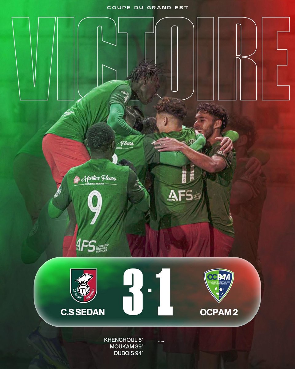 ✅ Le CSSA 🟢🔴 continue l’aventure en coupe 🏆 Grand-Est ‼️

📸Page FB CSSA