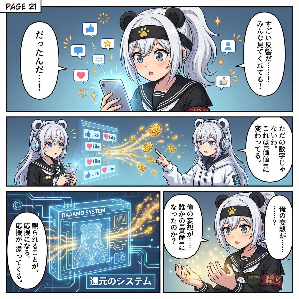 最終2枚目の始まり」 ⬇️20枚目 A FULL COLOR manga page, Page 20