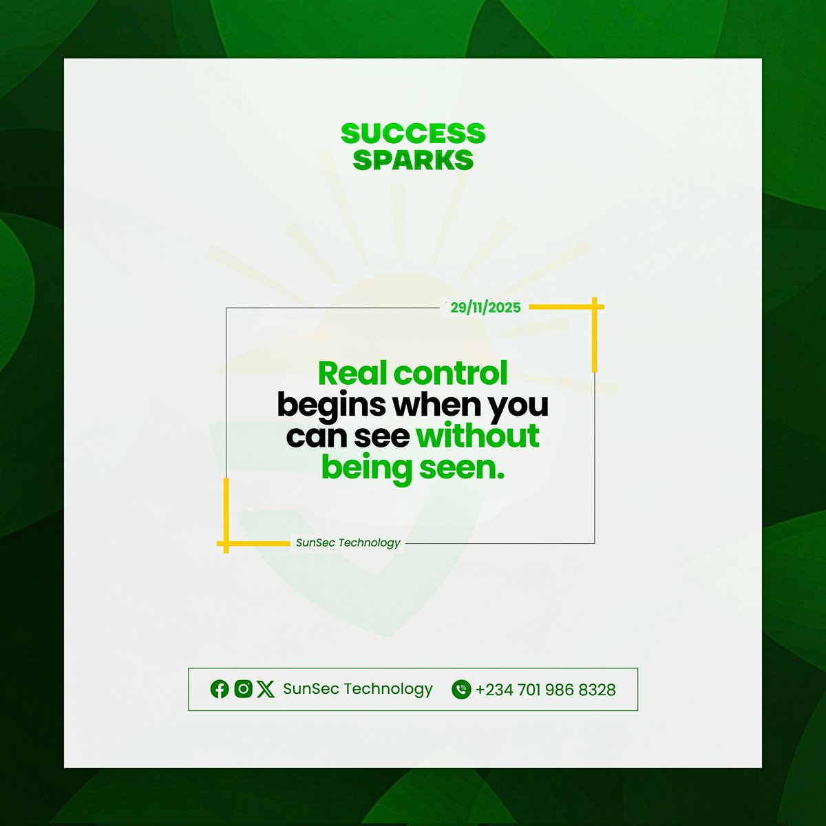 SunSecTech's tweet image. Real control = seeing without being seen. 

Smart security stays quiet, clear, and one step ahead.
📲 bit.ly/SunSecTechnolo…

#sunsectechnology 
#SmartSecurity 
#SecureNigeria 
#HiddenTech