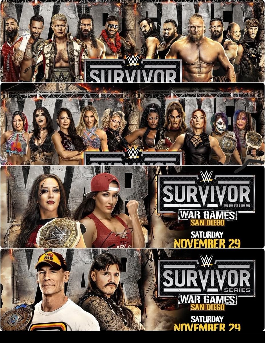 RingTakes's tweet image. 🔥 Our Official Survivor Series Picks Are In! 🔥
WarGames is STACKED and the crew is divided 👀

@Itsbjudge:
– Dominik Mysterio
– Stephanie Vaquer
– Rhea, Iyo, Charlotte, AJ Lee, Alexa
– Lesnar, Breakker, Bronson Reed, Logan Paul, Drew

@thebsbpod:
– Dominik Mysterio
– Nikki…