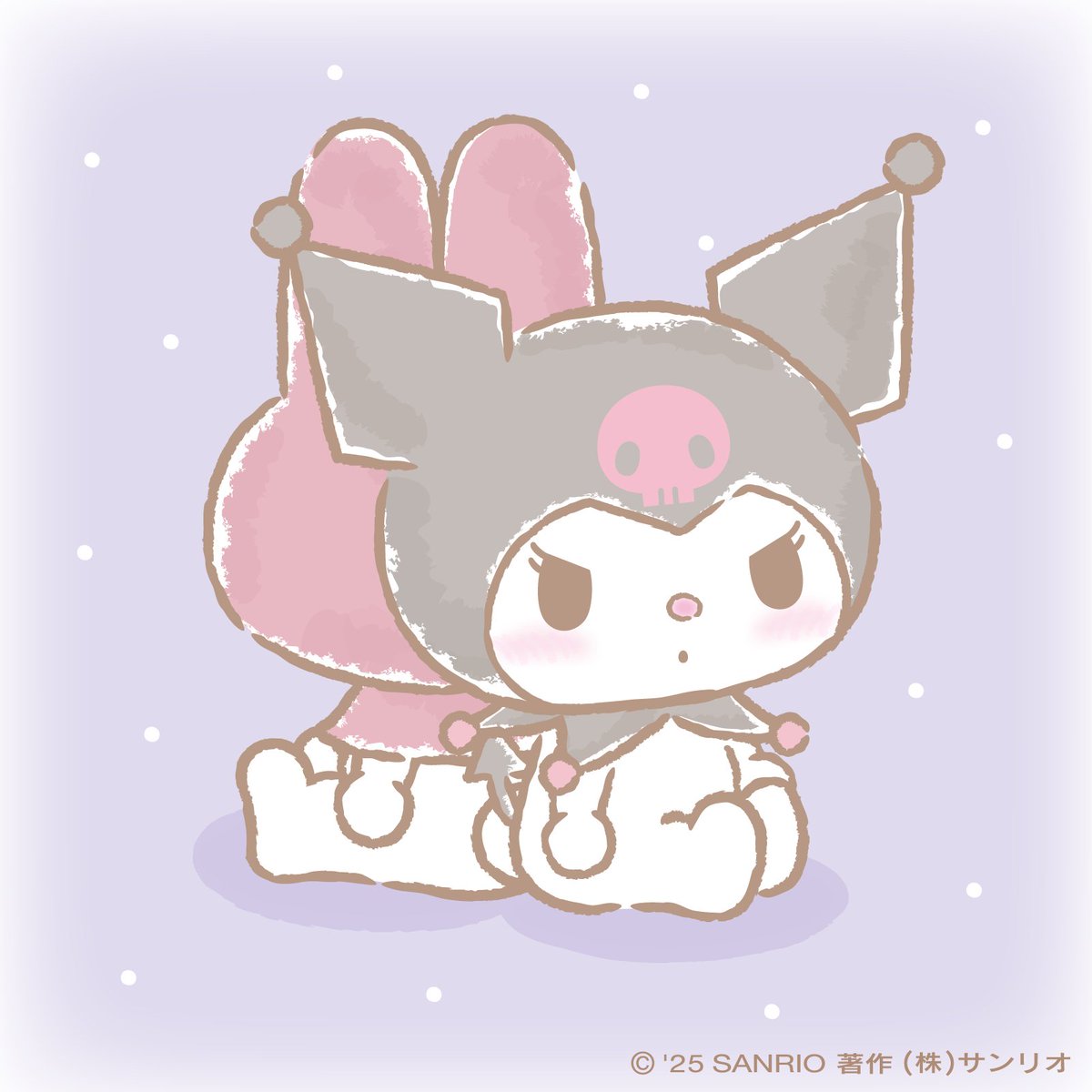 マイメロの背中って、小さくて弱そうなのに なんかふわふわ包み込んで