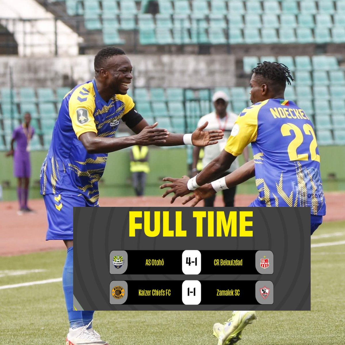 PassionfootAF's tweet image. Coupe de la Confédération CAF 2025-2026 : matchs de la journée. 

✨️ L’AS Otohô🇨🇬 a battu largement CR Belouizdad🇩🇿 par 4 à 1. 

✨ Match nul (1-1) dans ce choc entre 2 grands d’Afrique, Kaizer Chiefs🇿🇦 et Zamalek🇪🇬.

#TotalEnergiesCAFCC | #CCC #CAFCC | #CAFConfederationCup |