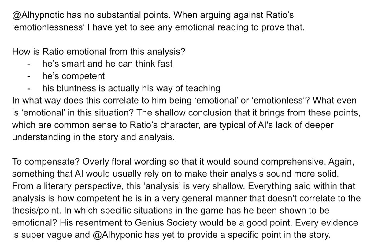 taliahsrlover's tweet image. none of you are getting my point #ohmygodbru 

formal wording is okay. but in this case formal wording is used to puff up subjects in a very similar manner to ai and doesnt add any substances to the analysis n heres my full thoughts but its made in a whim so if anything lmk