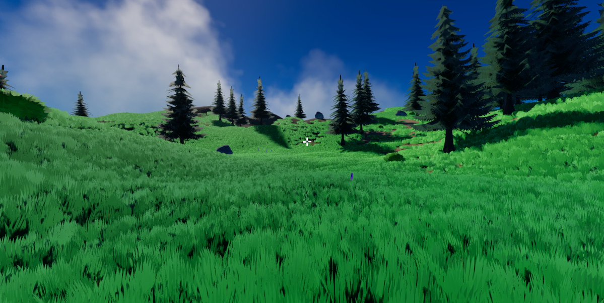 FlamingShades's tweet image. Been doing some Grass Improvements recently, a few shader changes here and there. Looking Pretty already, not even half way through finished with it yet. #IndieGameDev