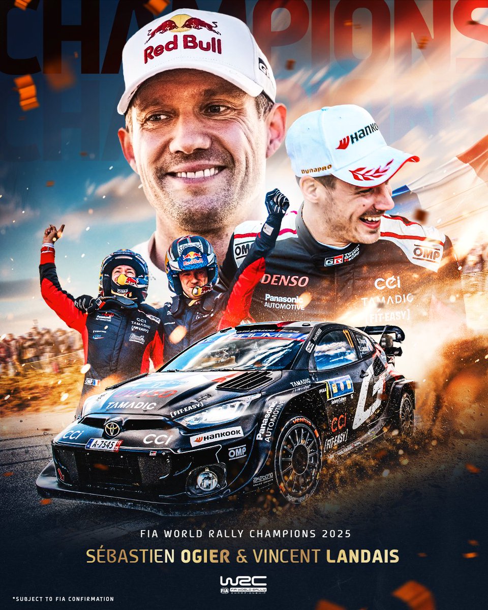 Fin del #WRC en Arabia Saudita 
Evans ganó el Power Stage

Seb Ogier es Campeón Mundial '25