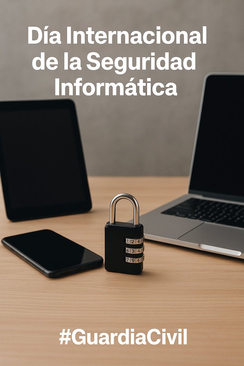 🗓️#30noviembre 
Día Internacional de la #SeguridadInformática

🎯Su objetivo es concienciar de la importancia de proteger la información a través de una serie de medidas de #seguridad en los sistemas y entornos en los que se opera.

🔑Utiliza contraseñas seguras y distintas