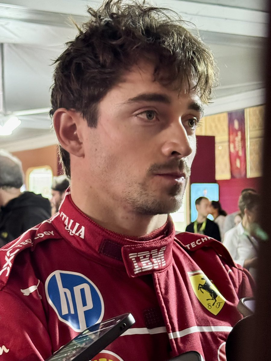 JM17_F1's tweet photo. #Leclerc today during media.

#F1 #QatarGP https://t.co/9mFj6dYUat