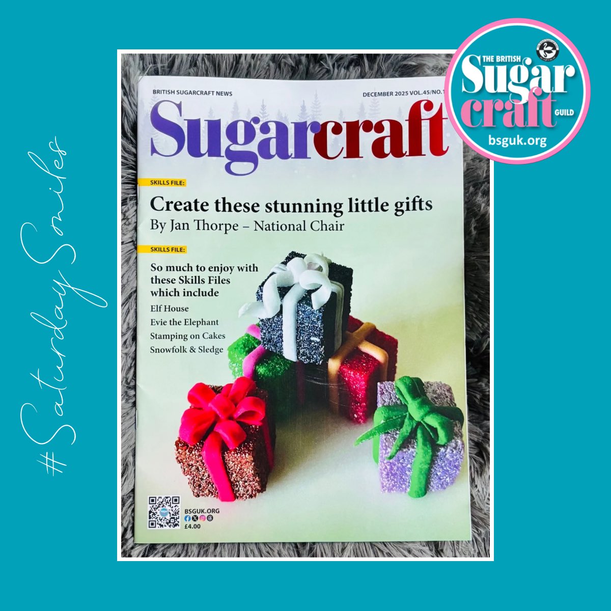 After festive shopping supporting #SmallBusinessSaturday at the local Christmas market it’s now time to settle down and be inspired by the latest Sugarcraft news! 📰 

Arriving on member’s doorsteps imminently &amp; available to purchase from 1st December bsguk.org