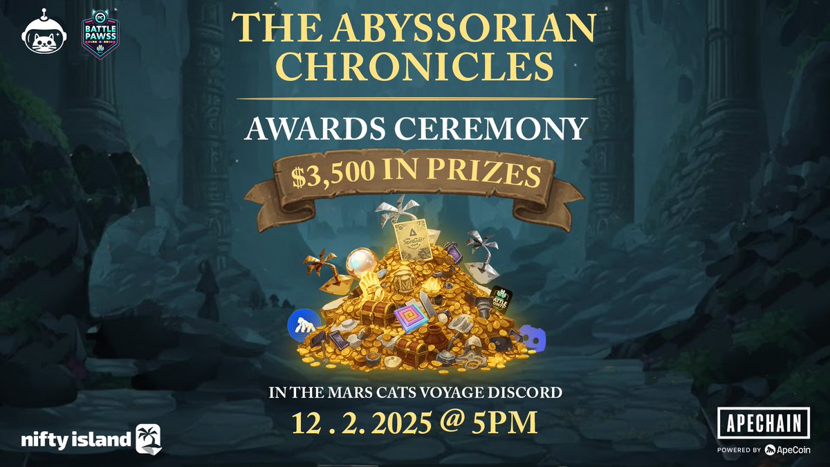 BattlePawss's tweet image. 11 Weeks. Hundreds of submissions. One Grand Champion. 🏆

The results are in. The prize pool is unlocked.

It’s time for The Coronation.

Set your reminders NOW. 👇