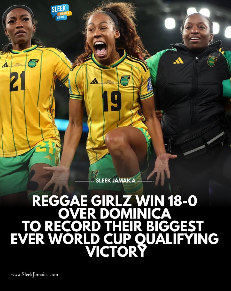 Sleekjamaica's tweet image. Full time Reggae Girlz 18-0 Dominica
In World Cup Qualifying 🇯🇲🇯🇲💪🏽💥