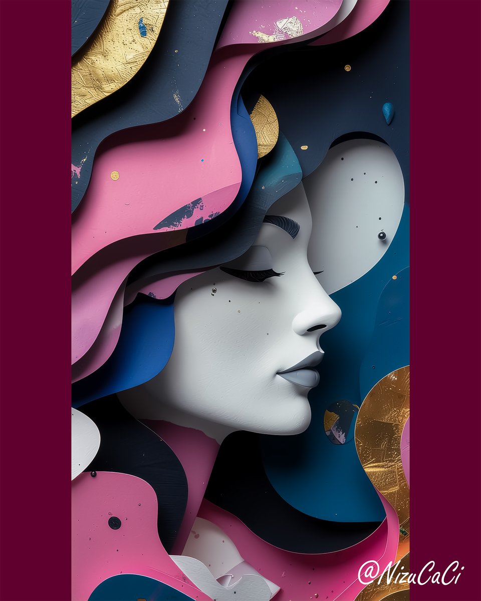 NizuCaCi's tweet image. Silent Layers —
where shape, shadow, and memory intertwine.
形と影が重なり、静けさが息づく。

#PaperArt #ModernPortrait #AbstractDesign #LayeredArt #ContemporaryArt