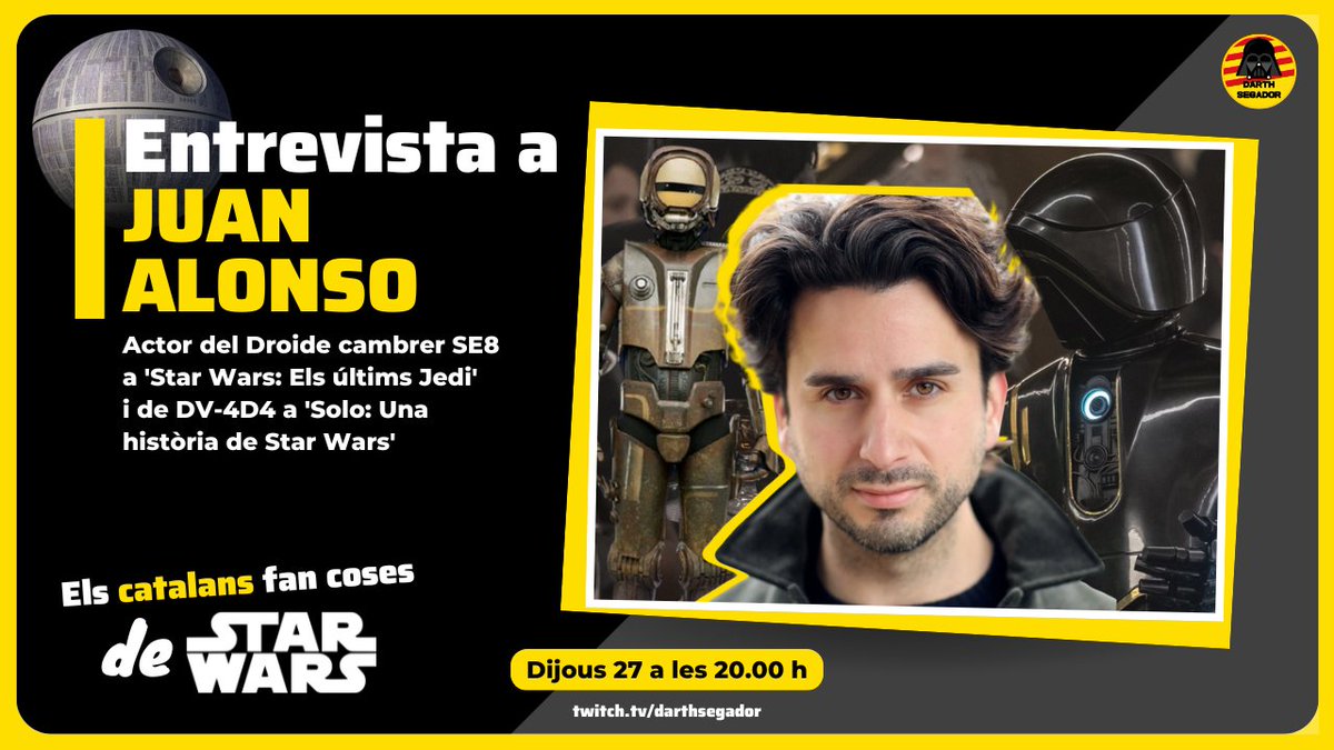 🔴 Ja a YouTube!

Estic molt content d'haver pogut portar al canal un convidat tan top! Ajudeu-me a compartir-la!

🟨 Entrevista a Juan Alonso, actor del Droide cambrer SE8 a 'Star Wars: Els últims Jedi' i de DV-4D4 a 'Solo: Una història de Star Wars'

▶️ youtube.com/watch?v=6nztws…
