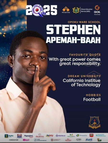 Thevokofficial's tweet image. 📍📍STEPHEN MASTERCLASS📍📍

✅9 ones in BECE
✅2022 @JSMQ_GH Champion
✅8 A’s in Nov/Dec 2024
✅8 A’s in WASSCE 2025
✅48 A’s in his OWASS six semesters
✅16 A’s in his OWASS Mock 1 &amp;amp; 2
✅2025 National Mathleticus Math Champion
✅An all-time NSMQ Legend 

STEPHEN KOFI BAAH 🐐