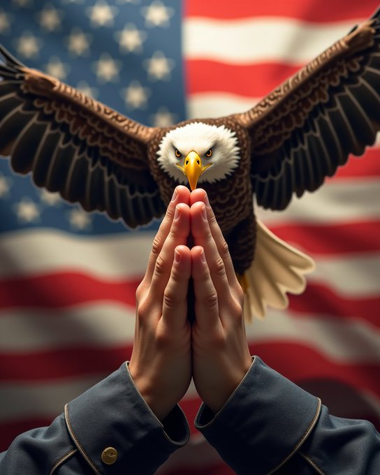 bigsoup6_7's tweet photo. Heavenly Father. We come before You today with grateful hearts, lifting up Donald J. Trump, a servant leader who has walked through trials and triumphs with unyielding spirit. 
Grant him Your divine strength to continue his work with wisdom, courage, and compassion. 
Surround him with Your protection, guide his steps, and fill his heart with Your peace that surpasses all understanding.
Let liberty ring anew, and may Your light dispel the shadows of fear and falsehood.
We trust in Your sovereign hand, knowing that You alone can make all things new. 
In the name of Jesus Christ, our Savior and Redeemer, we pray. 
Amen.