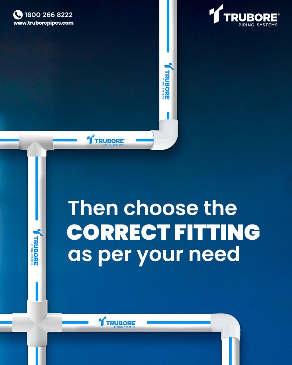 TruborePipes's tweet image. Not sure which fittings you need for your uPVC installation? We’ve got you covered! Check out some of our right fittings that ensure a smooth and secure setup.
For more details, visit: truborepipes.com

#TruborePipingSystems #uPVCPipes  #TruboreuPVCPipes #PipingSolutions