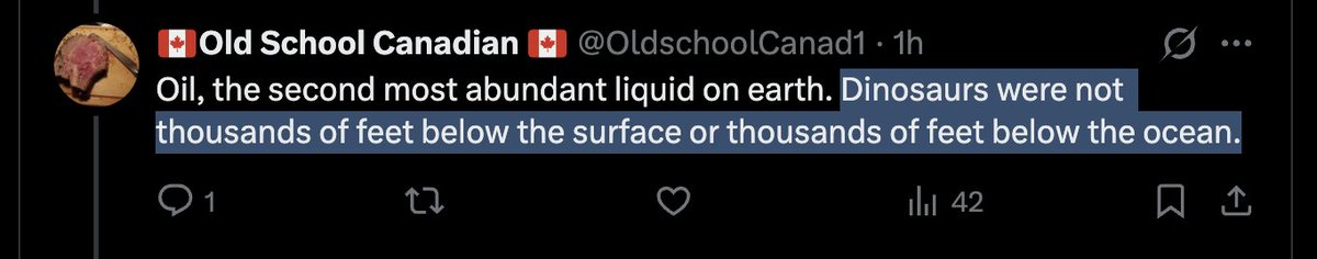 Jim_Cornelius's tweet image. Is this what you think &apos;fossil fuel&apos; means?

Fossil fuel does not and never did, at any point in history ever mean made from dinosaurs.