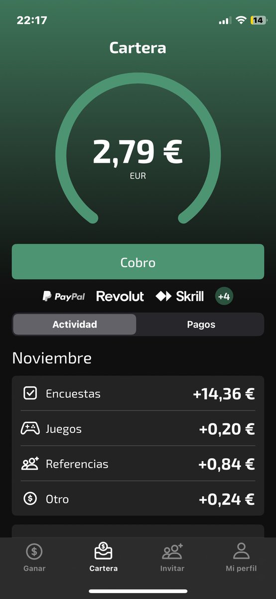 Spacef0rNothing's tweet photo. Para sacarte un extra no está nada mal!

Llevo solo 3 días con la aplicación y la verdad que está muy bien 👀

Os dejo por aquí el enlace por si os interesa 

https://t.co/1GCOeedBW6 https://t.co/l17Nu53GQr