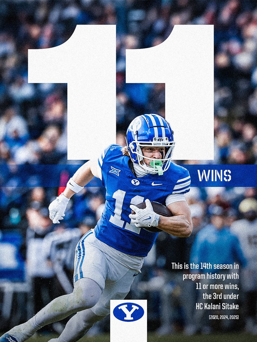 BYUfootball's tweet image. ELEVEN WINS 🤙