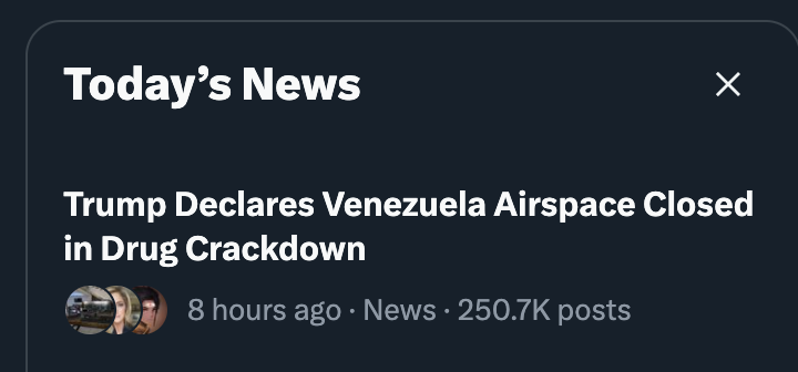 I don't know if Elon's stupid app even uses human beings to create these headlines, but no real person who was involved in framing this insane action as a "drug crackdown" should ever be allowed to work in journalism.