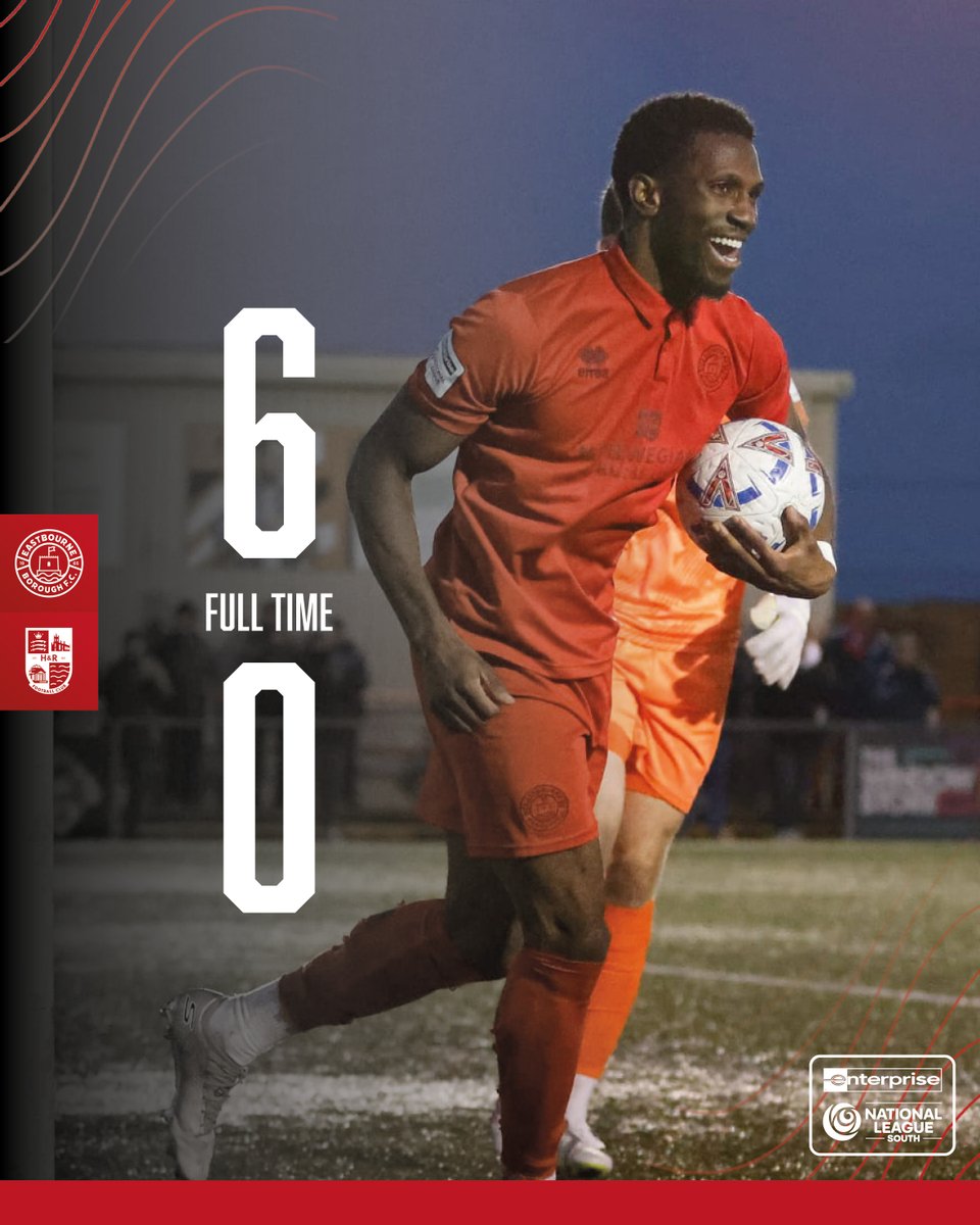 FT | SIX OF THE BEST 😍

#EBFC secure their first home league win of the season in style. Pemi Aderoju scores FOUR for Tommy Widdrington's side, with Mo Sagaf and Jayden Davis completing a big win for The Sports! 😍👏