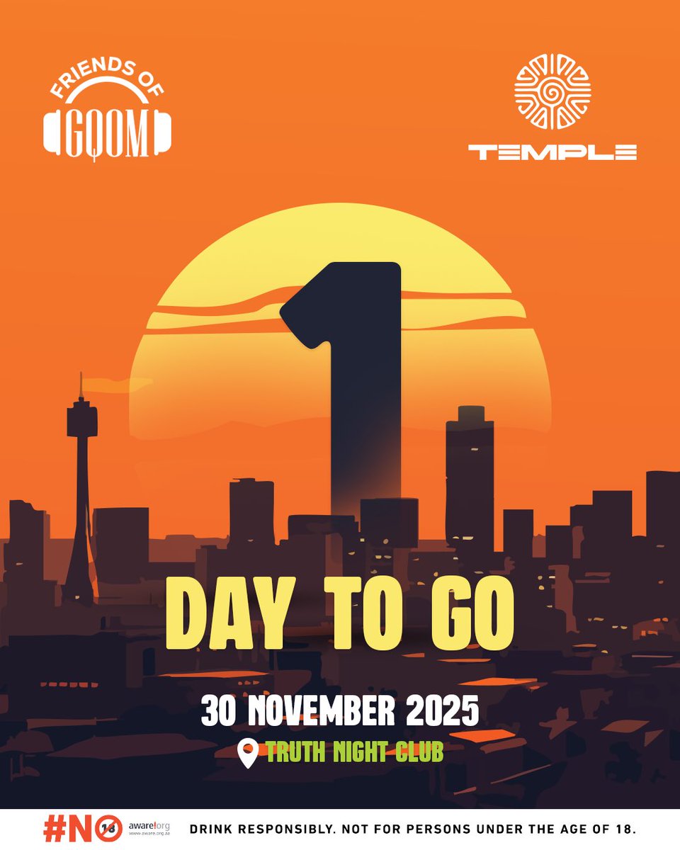See you tomorrow FRIENDS 😉 

Ticket are still available: howler.co.za/FriendsOfGqomV