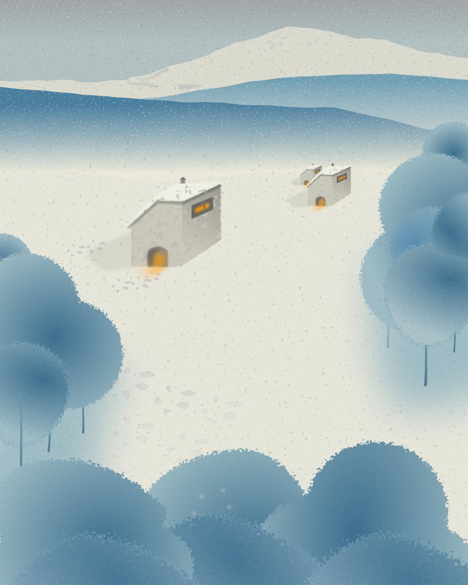 SuBas2059's tweet photo. ❄️winter is coming❄️. saw something like this on pinterest tried to recreate it completely on figma. A lot to improve tho.

 #figma #figmadraw #illustration https://t.co/ia6CKfsniU