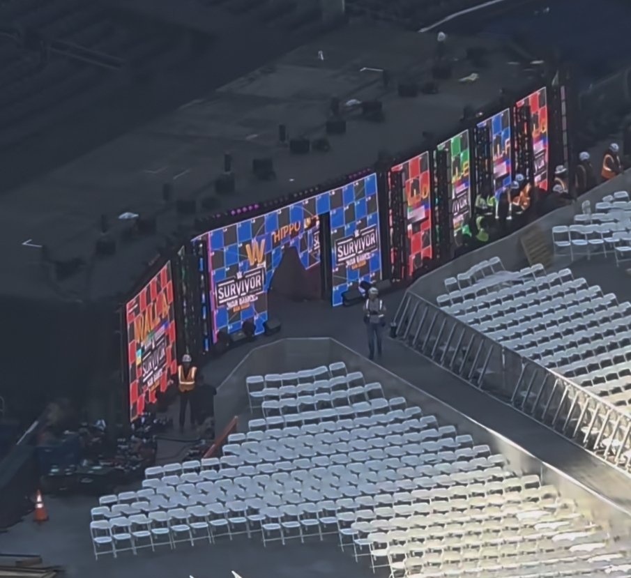 EliteClubS0B's tweet image. The official set/stage for tonight’s Survivor Series: WarGames PLE.

Zero creativity at all… 😭