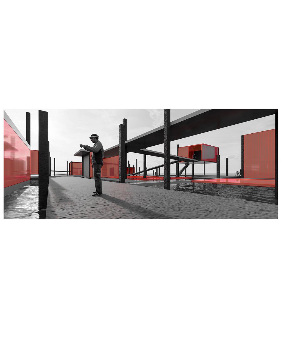 unixyzglobal's tweet image. 1/ Interface explores how mixed reality can reshape architectural learning through holographic overlays and unfinished spatial elements.