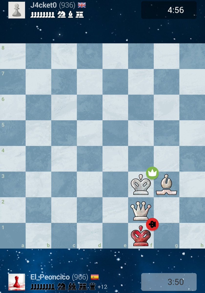 El_Peoncico's tweet image. En esta partida rápida 10+0 he conseguido desgastar progresivamente a mi rival, hasta llevarle a un final aplastante en el que le he asestado este Mate de Dama, Rey y Alfil. ✌️😊

¡Tenéis la partida en @chesscom_es!

#Ajedrez #ChessPunks #Chess ♟️

chess.com/live/game/1461…