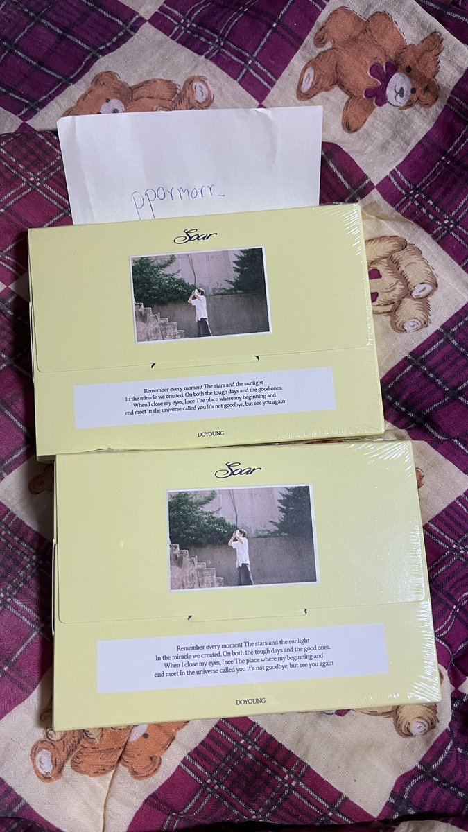 ppormorr_'s tweet photo. Doyoung Soar imprint memory ver.
ยังไม่แกะซีล อัลบั้มละ100฿ มี2บั้ม ซื้อ2บั้ม170฿🙏🏻
📮Flash 40฿
#ตลาดนัดnct #ตลาดนัดnct127 wts wtb ตามหา https://t.co/D4q2md1SOr