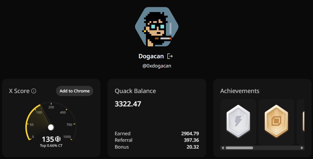 0xdogacan's tweet image. I am happy to have passed 3000 quacks on @wallchain 
But now I’m curious about something. How will reaching 4000 quacks make me feel?
After that I’ll keep going for 5000.

Omg there’s no end to this. I think I’ll be quacking for life.

Quack quack  🦆