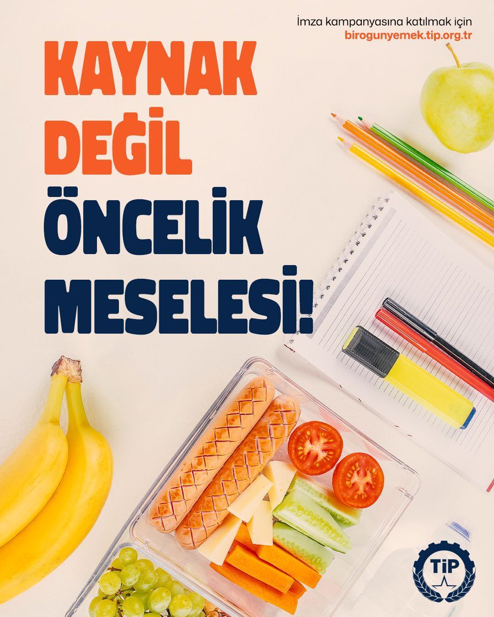 Okullarda çocuklara sağlıklı ve ücretsiz bir öğün yemek vermek için bütçenin sadece %1,5'i yeterli. "Ekonomik kriz, kaynak yetersizliği" bahane, mesele kaynak değil öncelik meselesi!

İmza verip imza toplayarak mücadelemize katılın:
birogunyemek.tip.org.tr