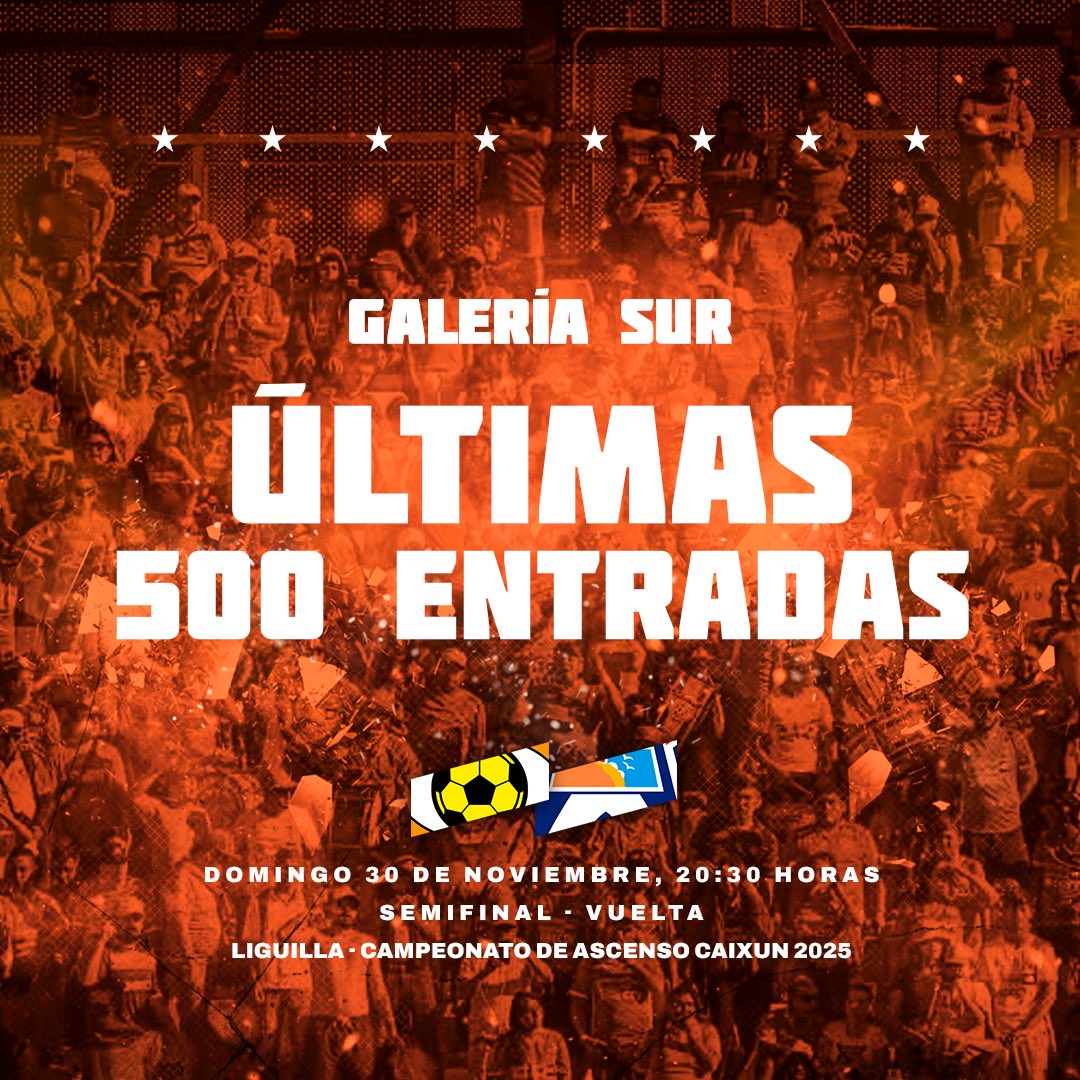 Atención zorros 🦊 

Van quedando las últimas entradas de galería sur, aproveché y adquiera las suyas para alentar con todo este domingo a Cobreloa 🤩

¡Vamos Cobreloa Querido! 🔥
