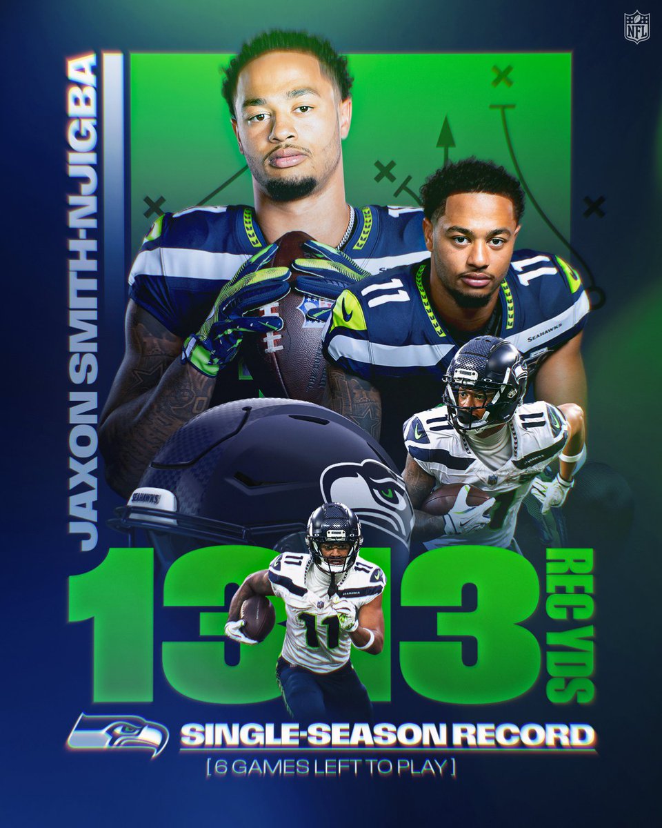 Jaxon Smith-Njigba etched his name into Seahawks history forever 💙💚

MINvsSEA– Sunday 4:05pm ET on FOX/FOX One
watch.nfl.com