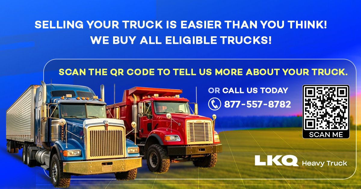 LKQHeavyTruck's tweet image. Thinking of getting rid of your heavy-duty truck?
#LKQHeavyTruck will buy your unwanted truck and recycle it. Connect with us today and let your truck make you money one last time.
#WeBuyTrucks #TruckRecycling #Trucking #LKQmmunity #ContactUs