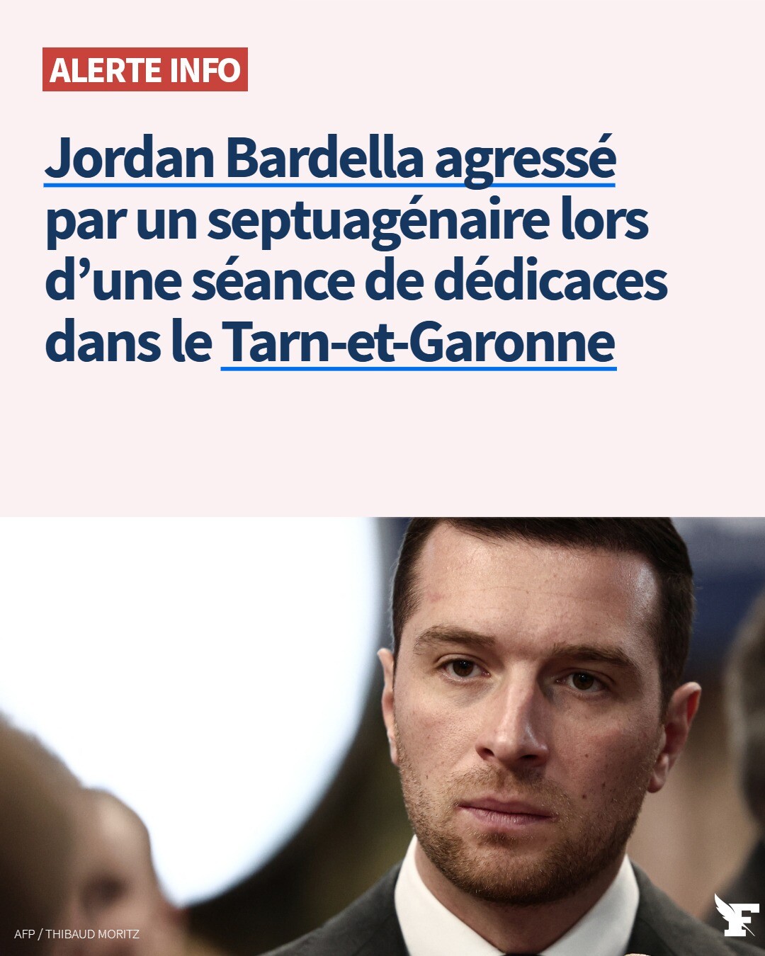 Lors d'une séance de dédicace à Moissac (82), un homme de 70 ans a écrasé un œuf sur la tête du député européen avant d’être interpellé et placé en garde à vue. Une manifestation en opposition au Rassemblement national se tenait également en marge de