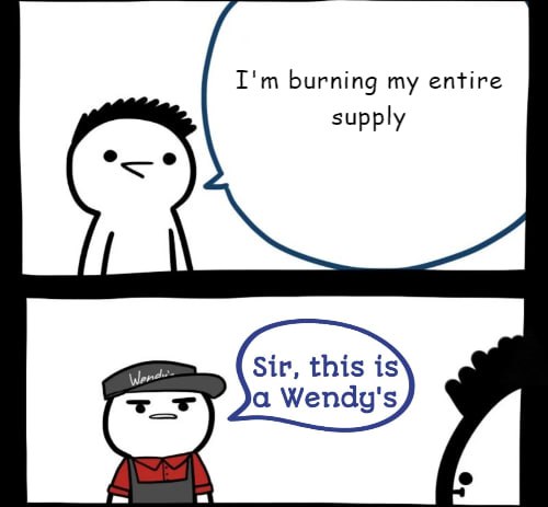I’m burning my entire supply 100% commitment to the community. No bags, no backdoor, just pure support for the holders.

- Sir, This Is A Wendy's

#Wendys #Solana #Meme