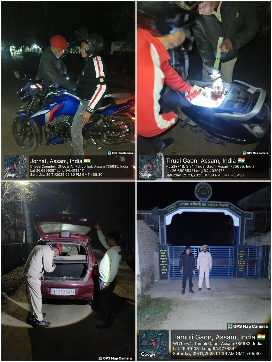 Naka checking and foot patrolling to ensure public safety and maintain law and order.
<a href="/CMOfficeAssam/">Chief Minister Assam</a>
<a href="/DGPAssamPolice/">DGP Assam</a> 
<a href="/HardiSpeaks/">Hardi Singh</a>
<a href="/assampolice/">Assam Police</a>
<a href="/NewsLiveGhy/">NEWS LIVE</a> <a href="/TimesNow/">TIMES NOW</a>  <a href="/DY365/">DY365</a> <a href="/pratidintime/">Pratidin Time</a> <a href="/news18assam/">News 18 Assam</a> <a href="/PragNews/">Prag News</a> <a href="/newsdaily24hs/">News Daily 24</a>