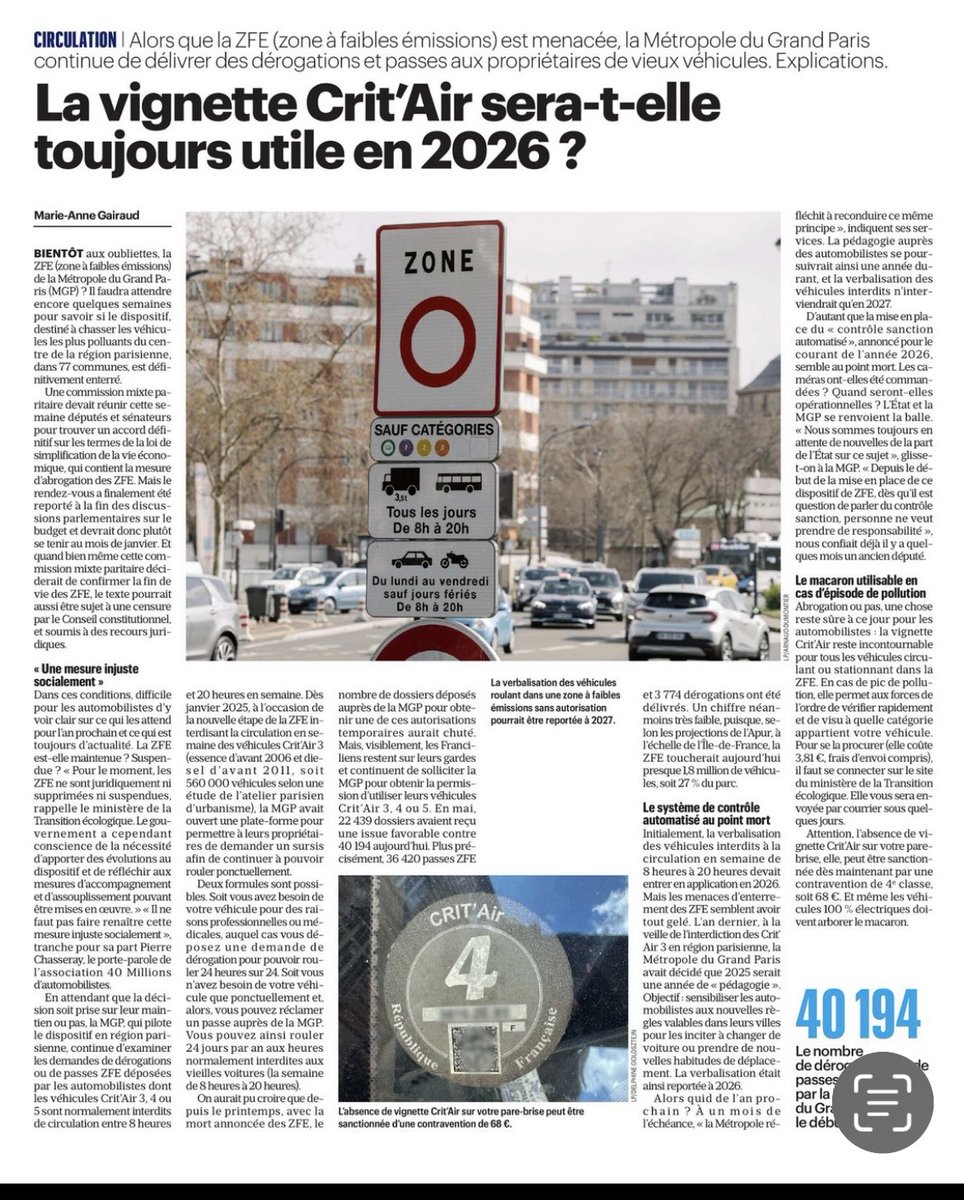 lesGueuxZFE's tweet image. Un an de combat, et nous sommes à un souffle de la victoire.
En janvier, nous irons jusqu’au bout : abrogation définitive des #ZFE.

Les Français peuvent être confiants : les #Gueux ne lâcheront rien !

Rejoignez-nous : lesgueux.fr

Via @LeParisien_75