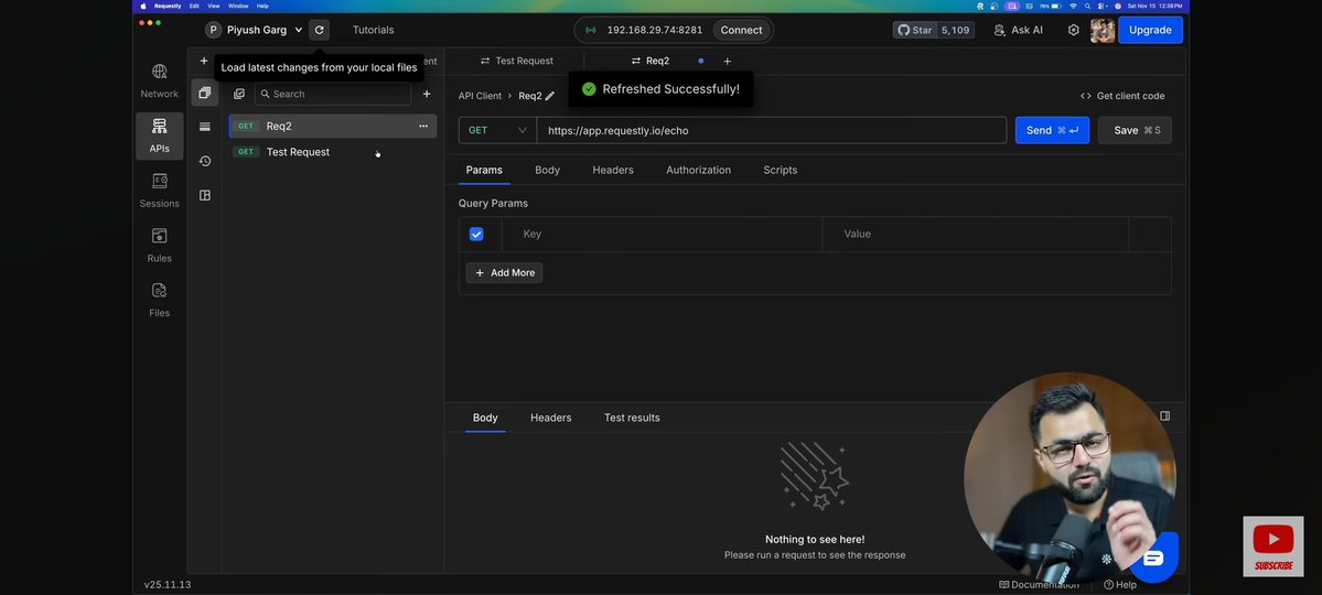 suvodeepmishra1's tweet image. I just watched this awesome video and  @RequestlyIO is a great api client and you can save all requests you can create rules and more... 
@piyushgarg_dev